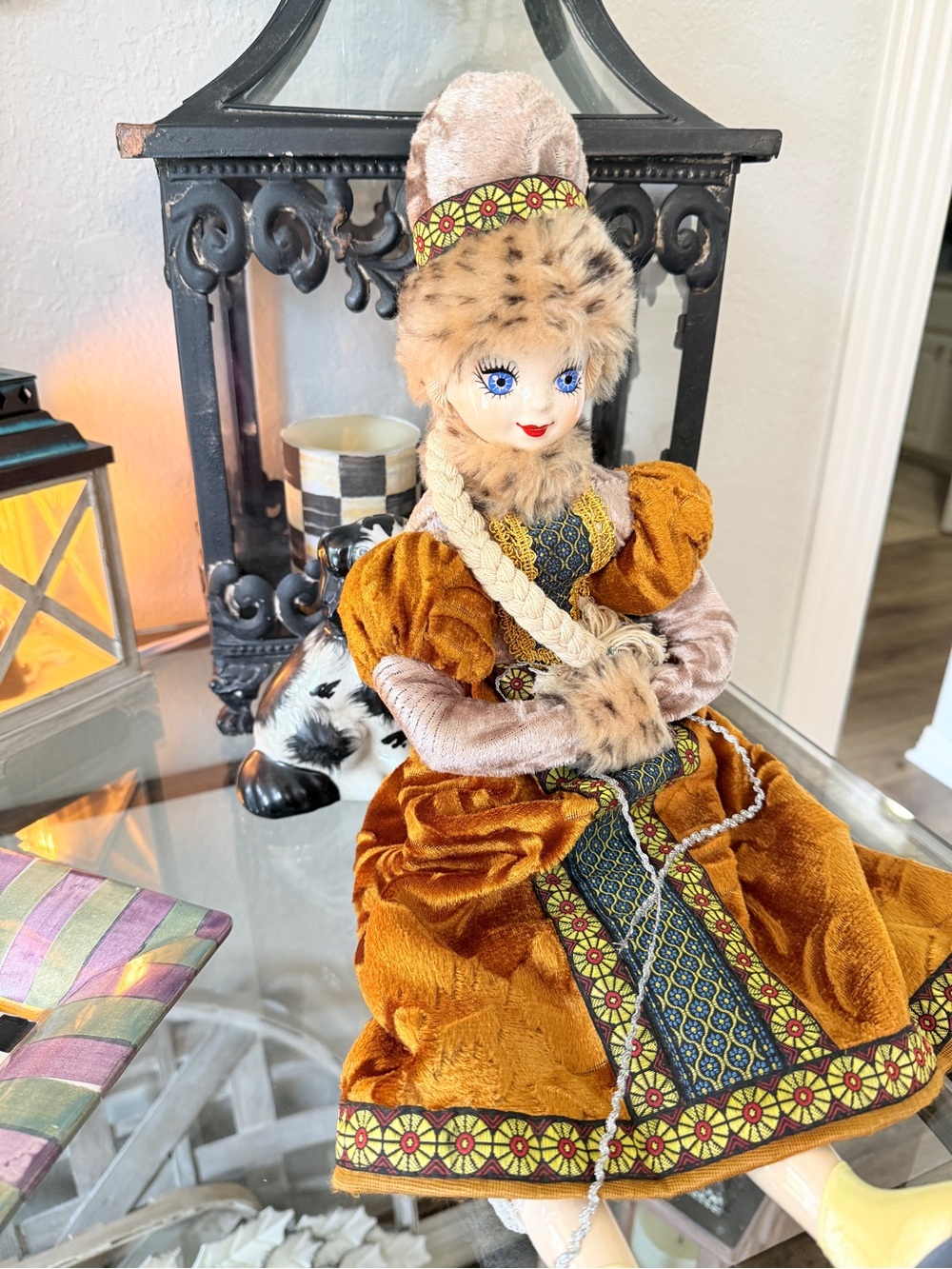1960’s OOAK Hand‑Painted Russian Doll Porcelain & Fabric Vintage Collectible - Picture 16 of 16